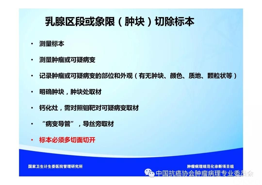 肿瘤病理规范化诊断标准 第5部分:乳腺癌病理诊断标准