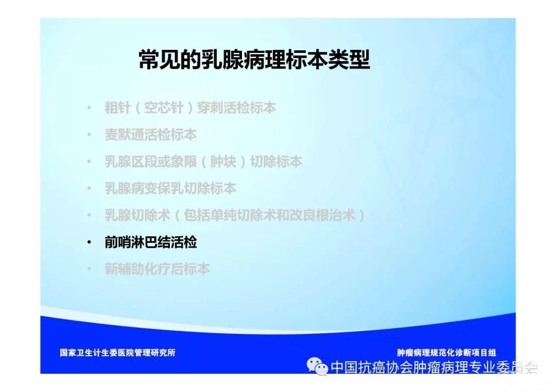 肿瘤病理规范化诊断标准 第5部分:乳腺癌病理诊断标准