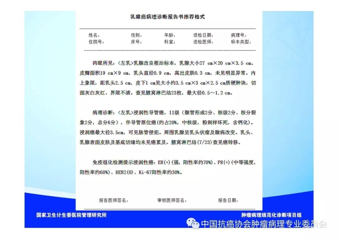 肿瘤病理规范化诊断标准 第5部分:乳腺癌病理诊断标准