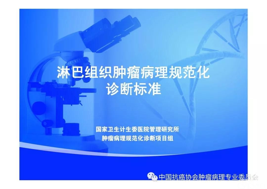 肿瘤病理规范化诊断标准 第2部分:淋巴组织肿瘤病理诊断标准