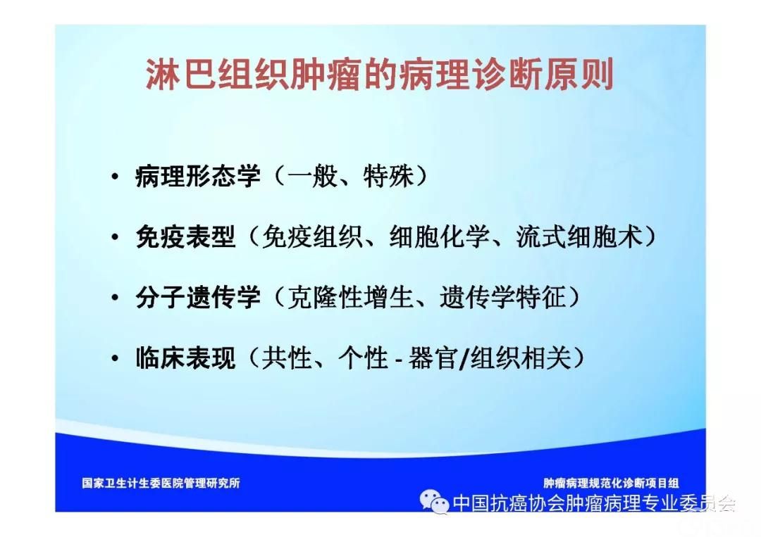 肿瘤病理规范化诊断标准 第2部分:淋巴组织肿瘤病理诊断标准