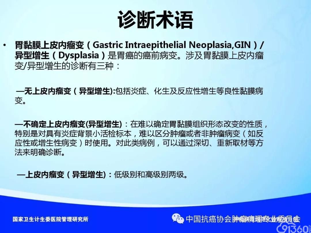 肿瘤病理规范化诊断标准 第4部分:胃癌病理诊断标准