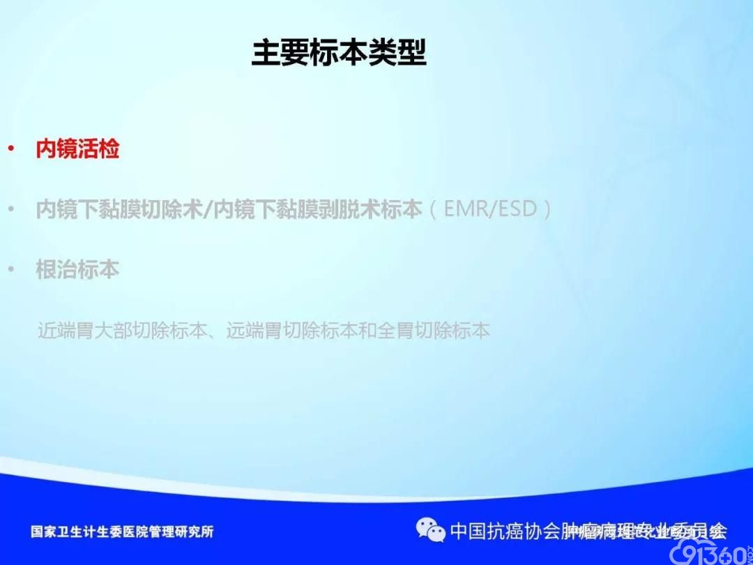 肿瘤病理规范化诊断标准 第4部分:胃癌病理诊断标准