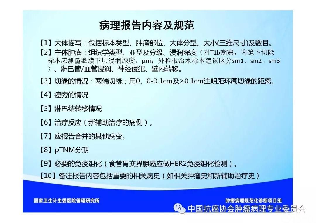 肿瘤病理规范化诊断标准 第7部分:食管癌病理诊断标准