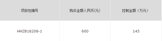 标书售价、控制金额