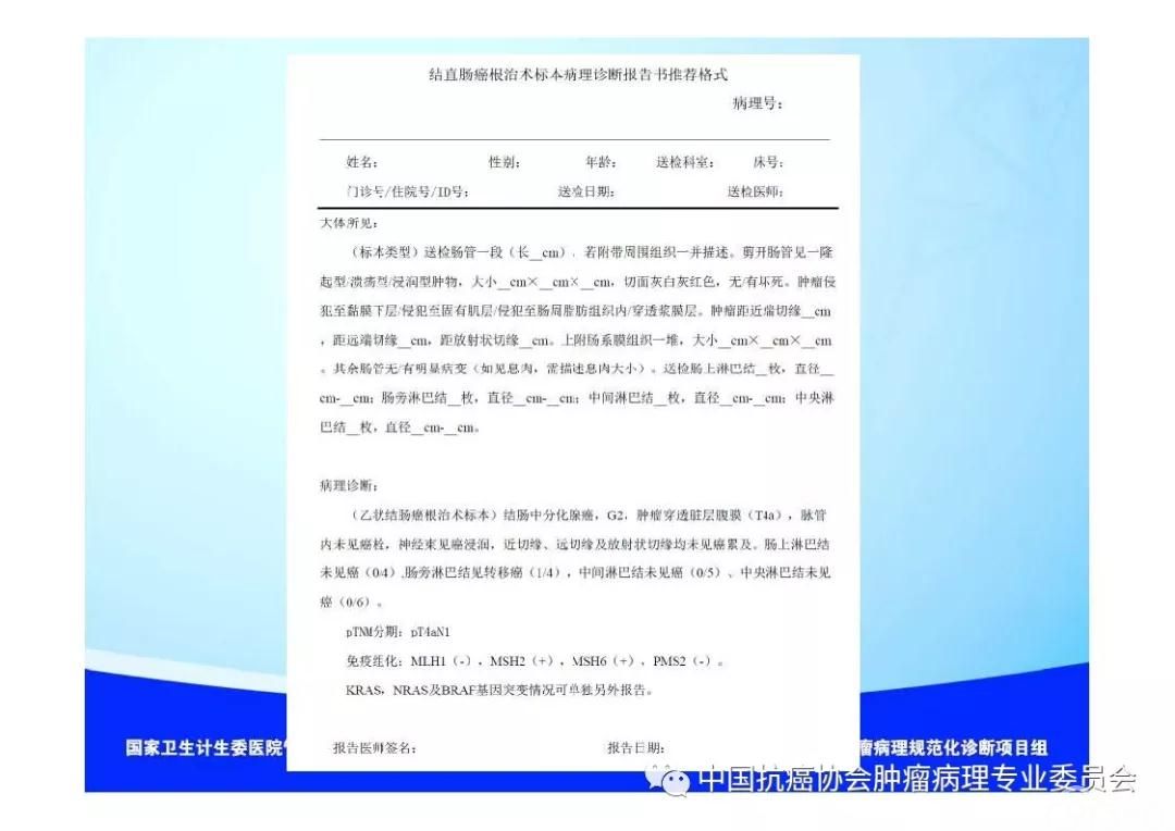 肿瘤病理诊断规范 第9部分:结直肠癌病理诊断规范