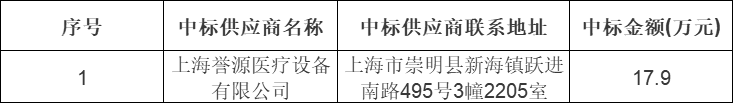 上海市青浦区中心医院中山医院青浦分院玻片打号机采购项目中标公告